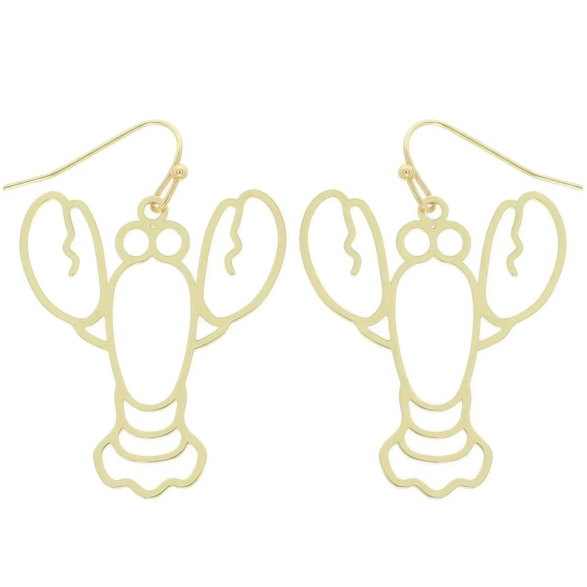 Lobster Cutout Dangle Earrings Secondary image