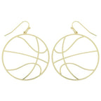 Gameday Basketball Cutout Dangle Earrings | Mixtshop LLC