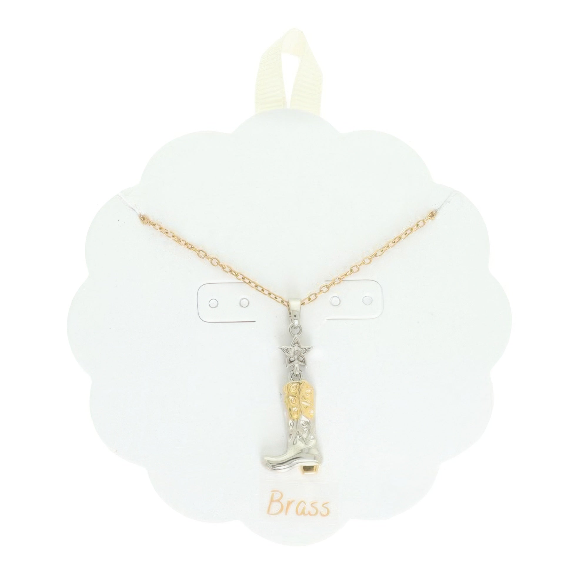 Western Cowboy Boot Pendant Necklace Secondary image