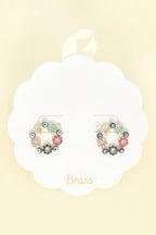 Floral Evil Eye Crystal Stud Earrings | Mixtshop LLC