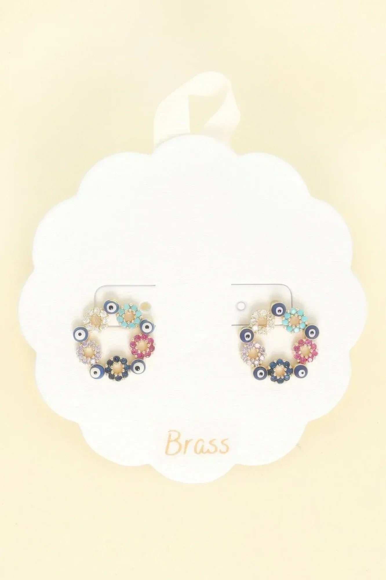 Floral Evil Eye Crystal Stud Earrings | Mixtshop LLC
