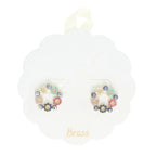 Floral Evil Eye Crystal Stud Earrings | Mixtshop LLC