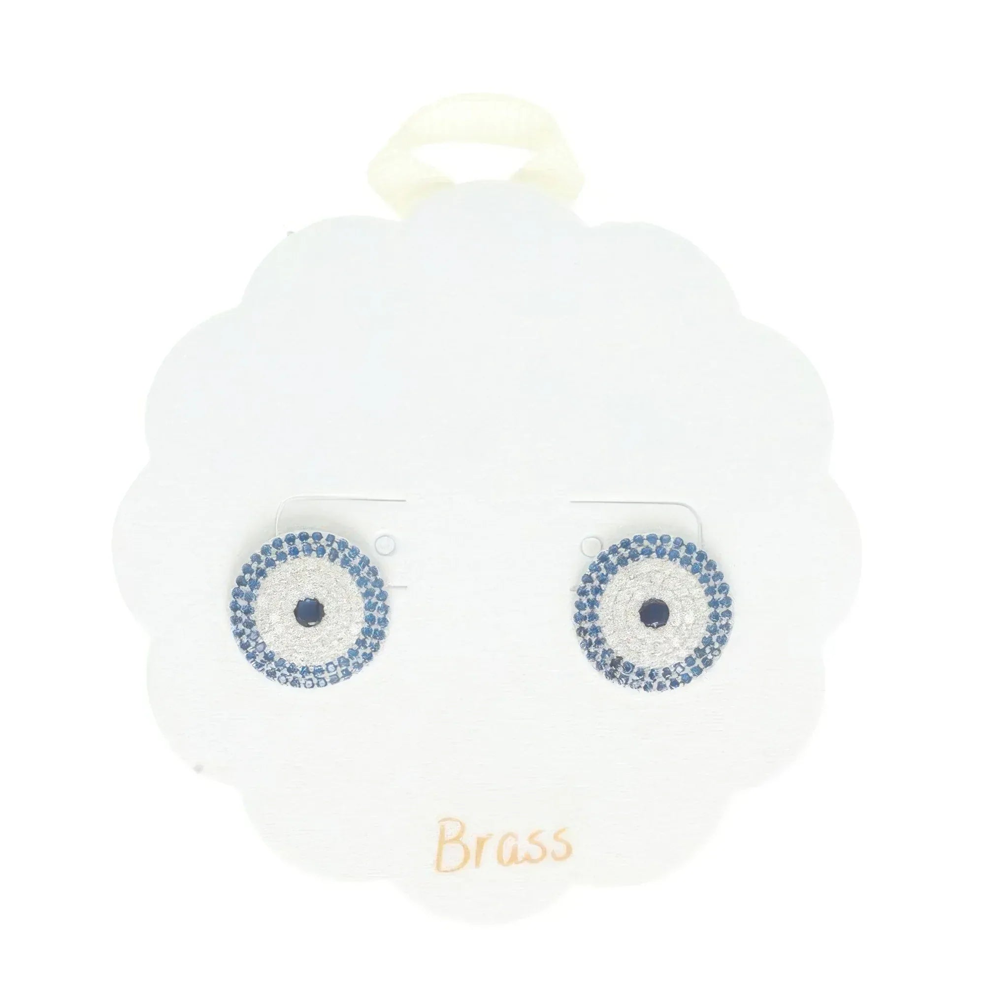 Evil Eye Rhinestone Stud Earrings Secondary image
