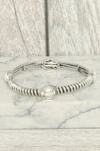 Western Jeweled Ribbed Stretch Bracelet | Mixtshop LLC