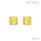 Gameday Cushion Cut Softball Earrings | Mixtshop LLC