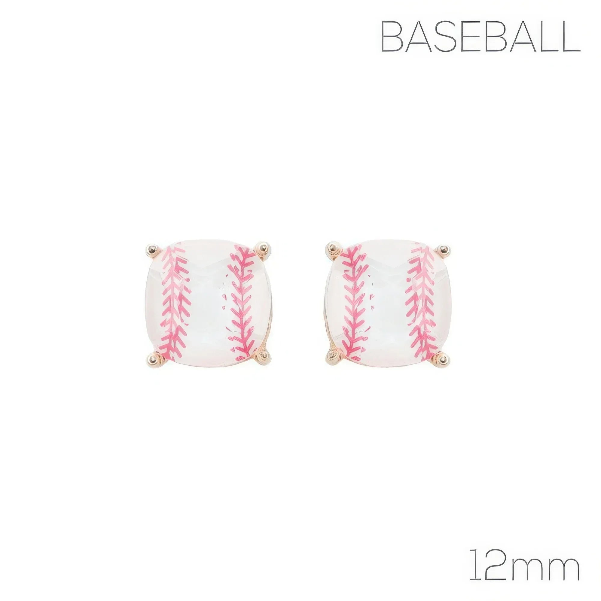 Gameday Cushion Cut Softball Earrings | Mixtshop LLC