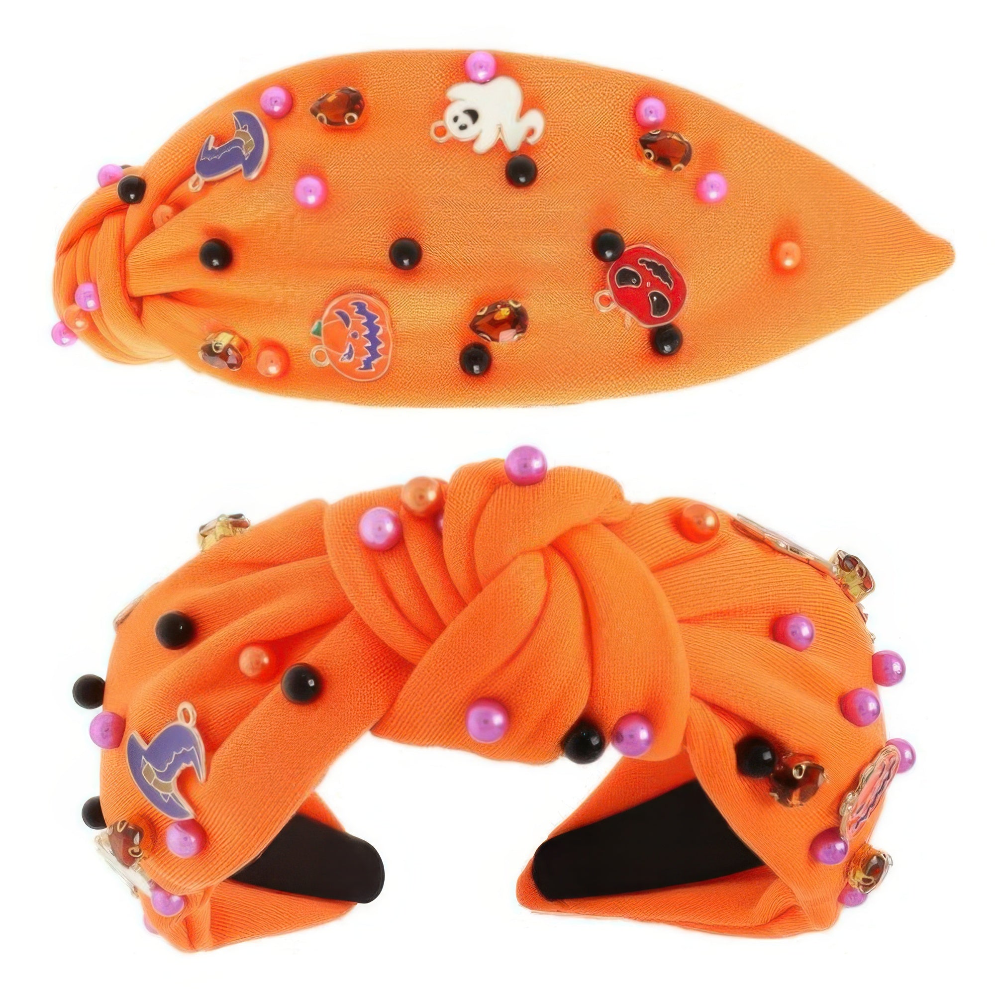 Halloween Theme Enamel Charm Top Knot Headband Secondary image