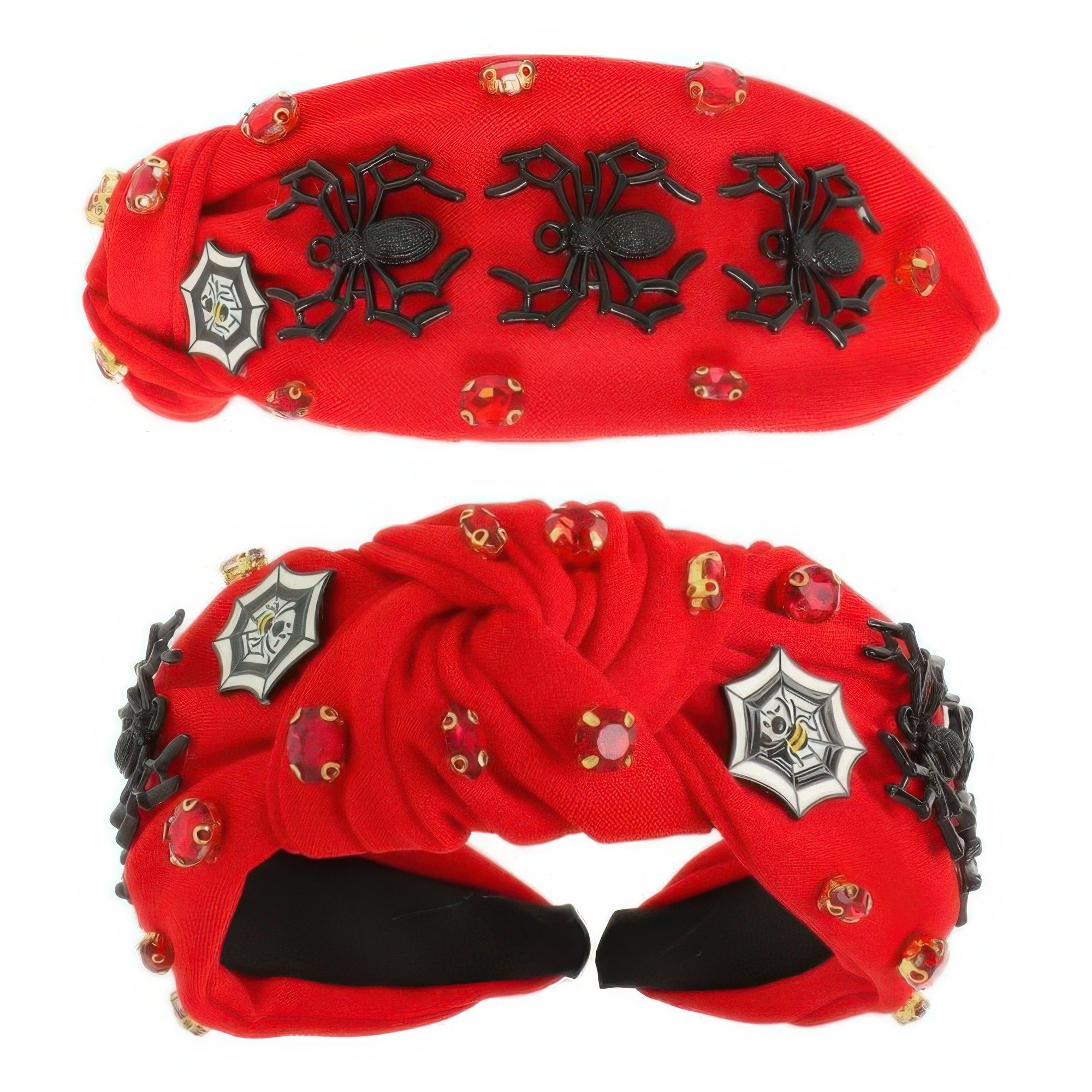 Halloween Spooky Spider Charm Top Knot Headband Secondary image