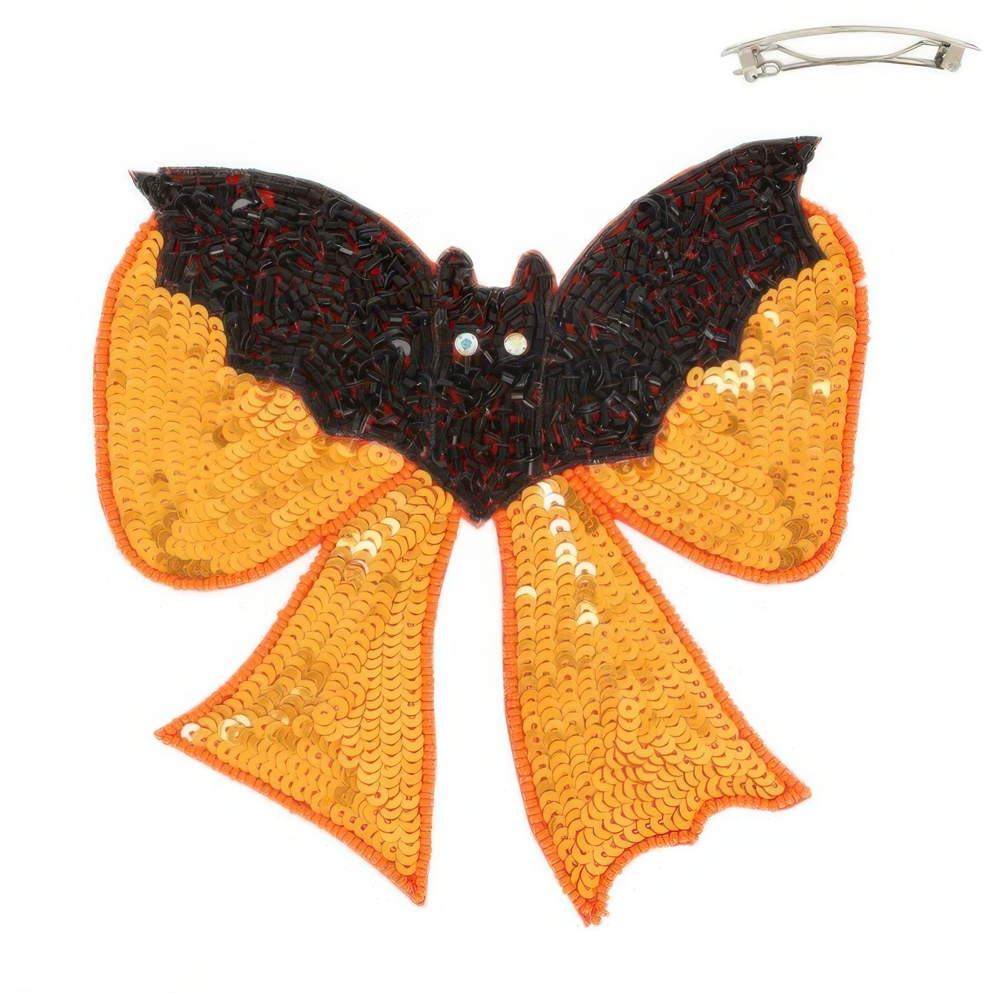 Halloween Theme Bow Barrette Hair Clip Secondary image