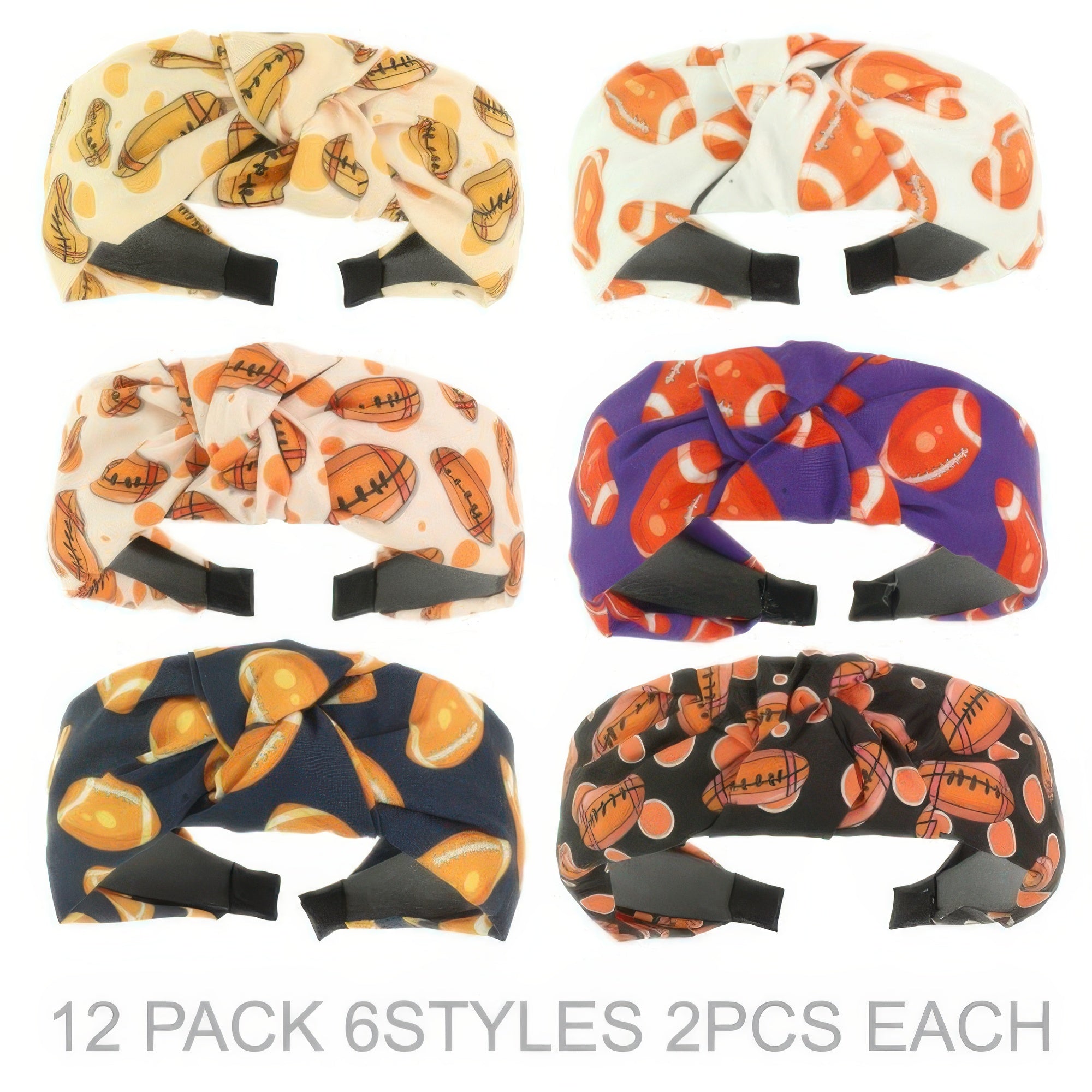 12pack Football Theme Top Knotted Headband Secondary image
