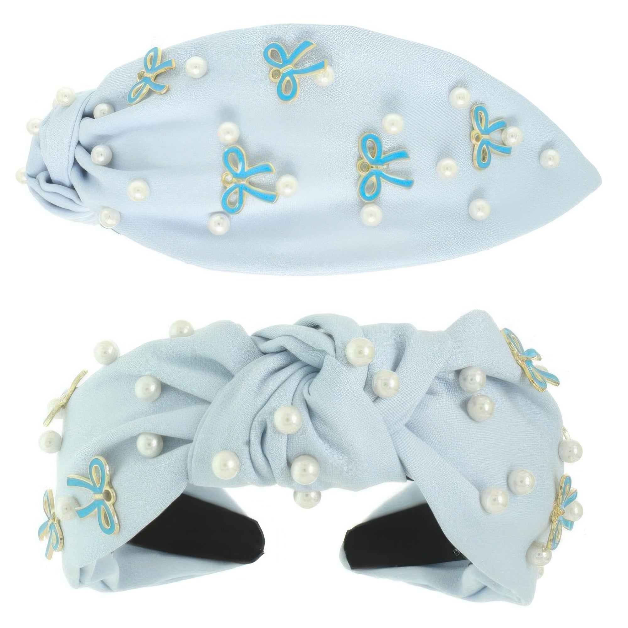 Long Tail Bow Theme Jeweled Headband Secondary image