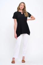 Hit Key Hole Sharkbite Hem Top | Mixtshop LLC