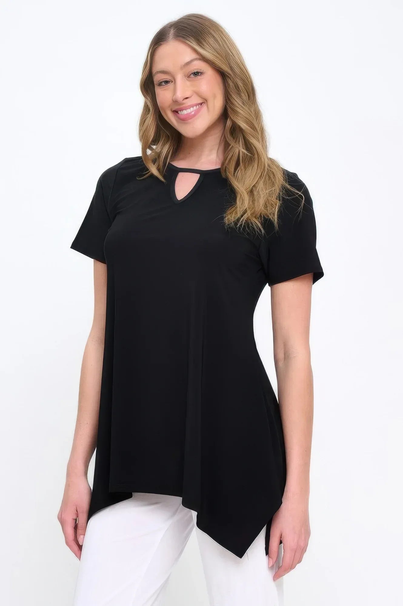Hit Key Hole Sharkbite Hem Top | Mixtshop LLC