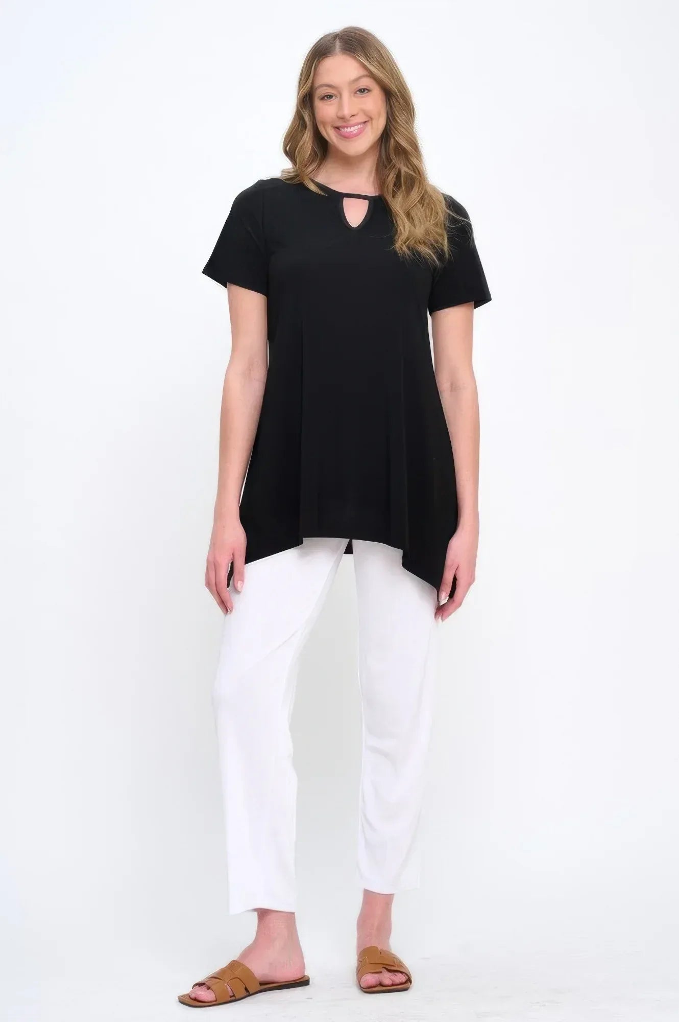 Hit Key Hole Sharkbite Hem Top | Mixtshop LLC