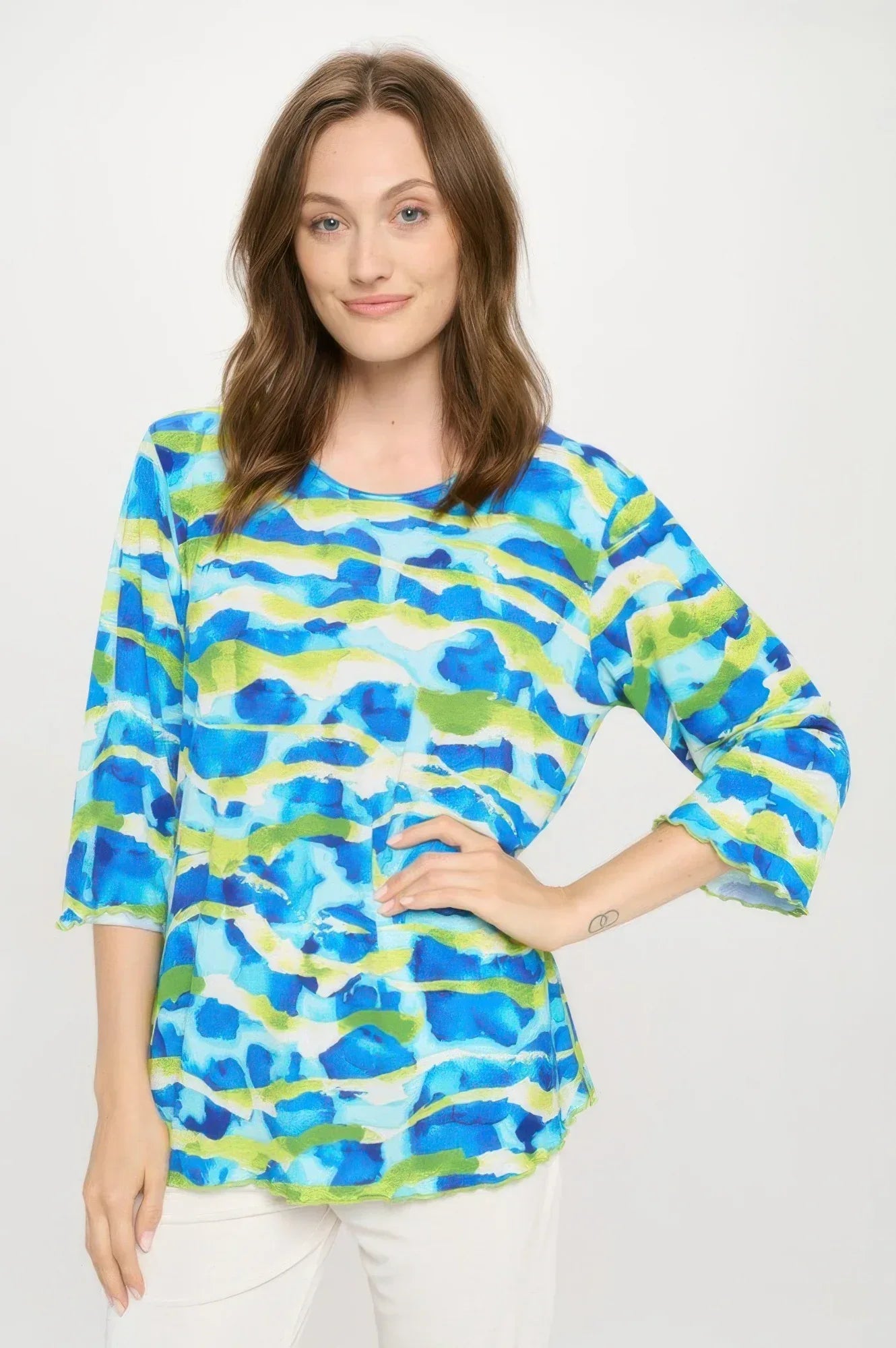 Print Hit Merrow Top | Mixtshop LLC