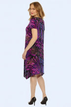 Hit Inbinding Boat Neck Shark Bite Hem Dress | Mixtshop LLC