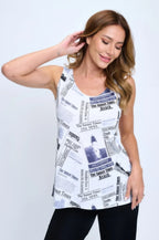 Bns Print Sleeveless Tank Top | Mixtshop LLC
