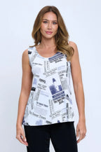 Bns Print Sleeveless Tank Top | Mixtshop LLC
