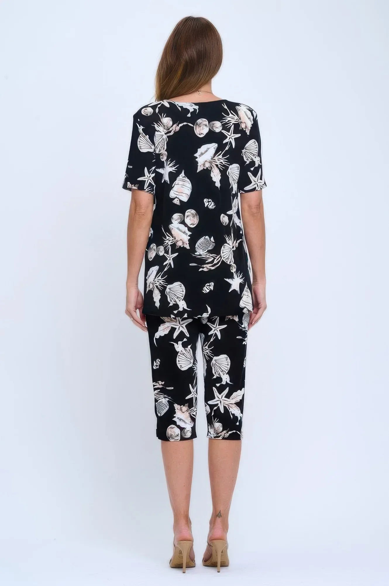 Print Bns Capri Pants Set | Mixtshop LLC