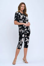 Print Bns Capri Pants Set | Mixtshop LLC