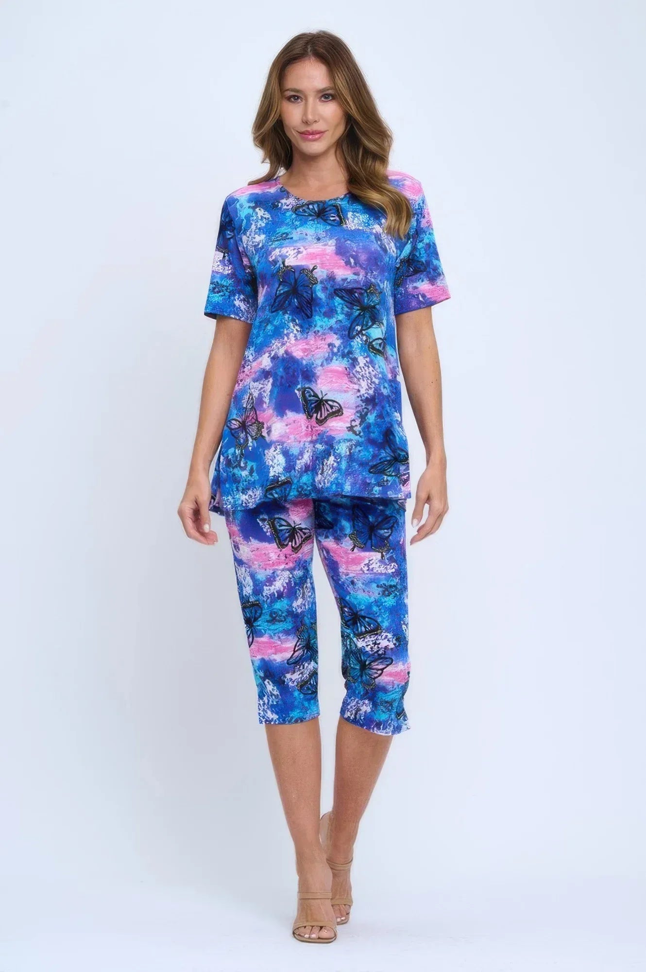 Print Bns Capri Pants Set | Mixtshop LLC Main image