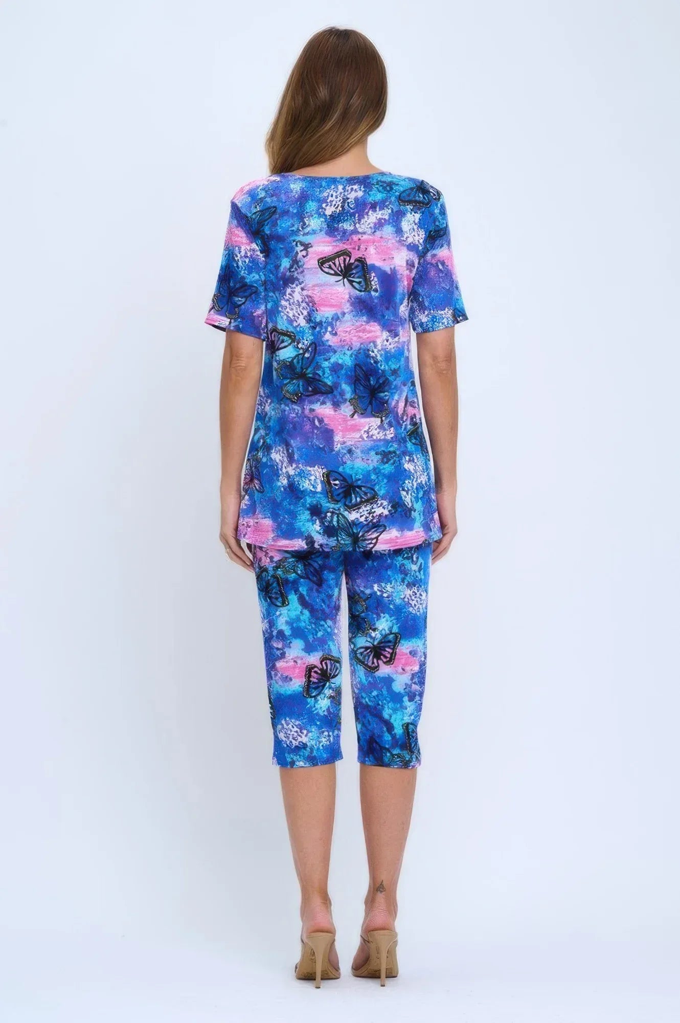 Print Bns Capri Pants Set | Mixtshop LLC