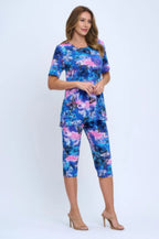 Print Bns Capri Pants Set | Mixtshop LLC