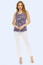 Print Round Neckline Tank | Mixtshop LLC