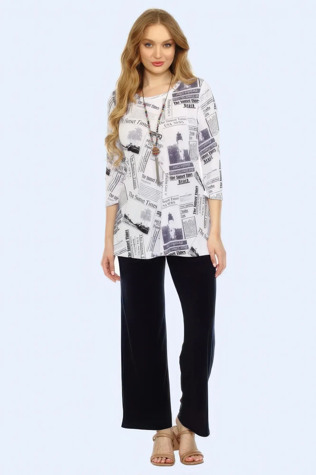 Bns Round Nk Band Tunic Top | Mixtshop LLC
