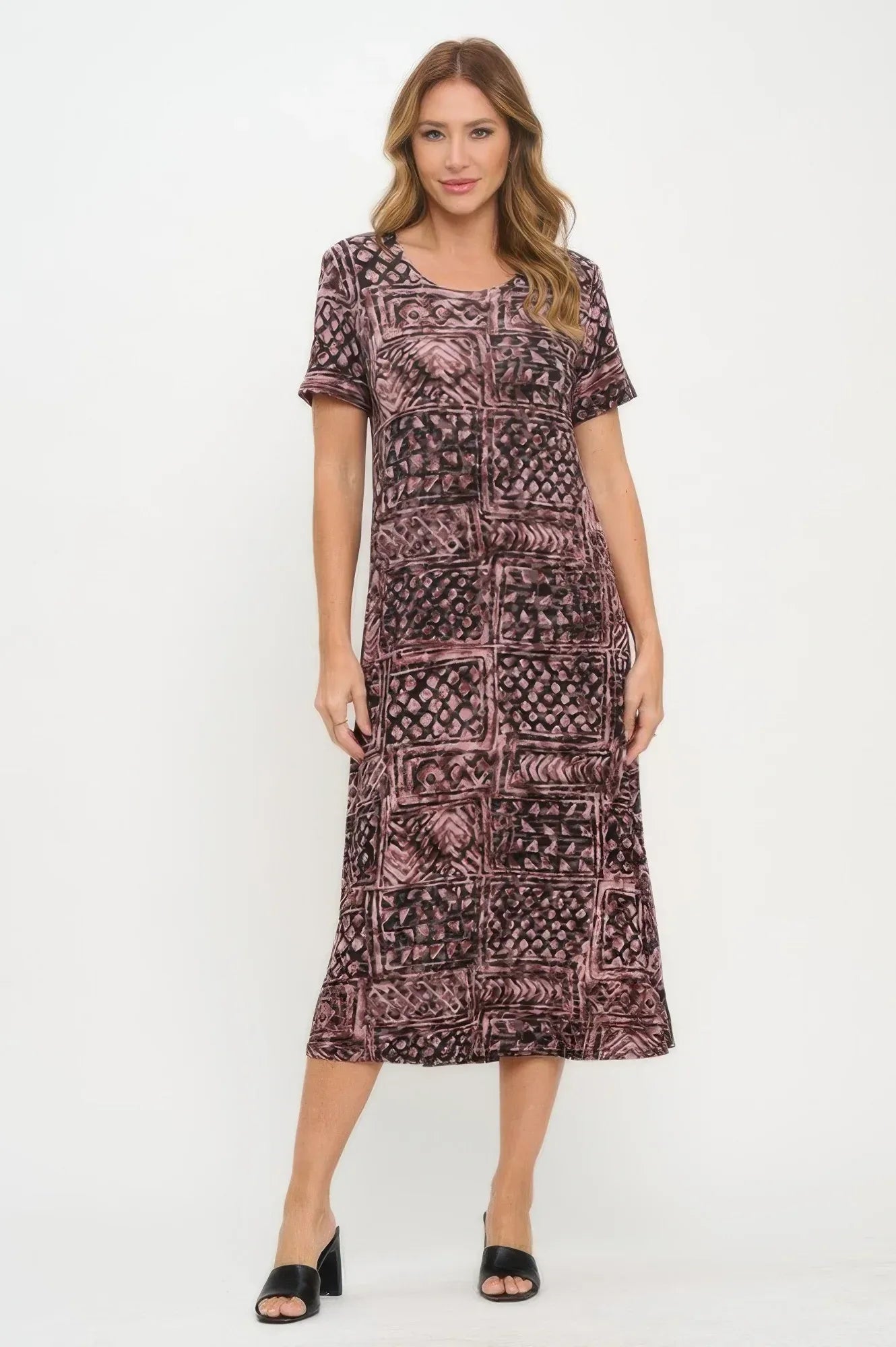 Plus Size Print Bns Long Dress | Mixtshop LLC