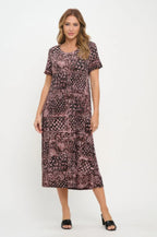 Plus Size Print Bns Long Dress | Mixtshop LLC