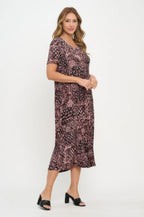 Plus Size Print Bns Long Dress | Mixtshop LLC