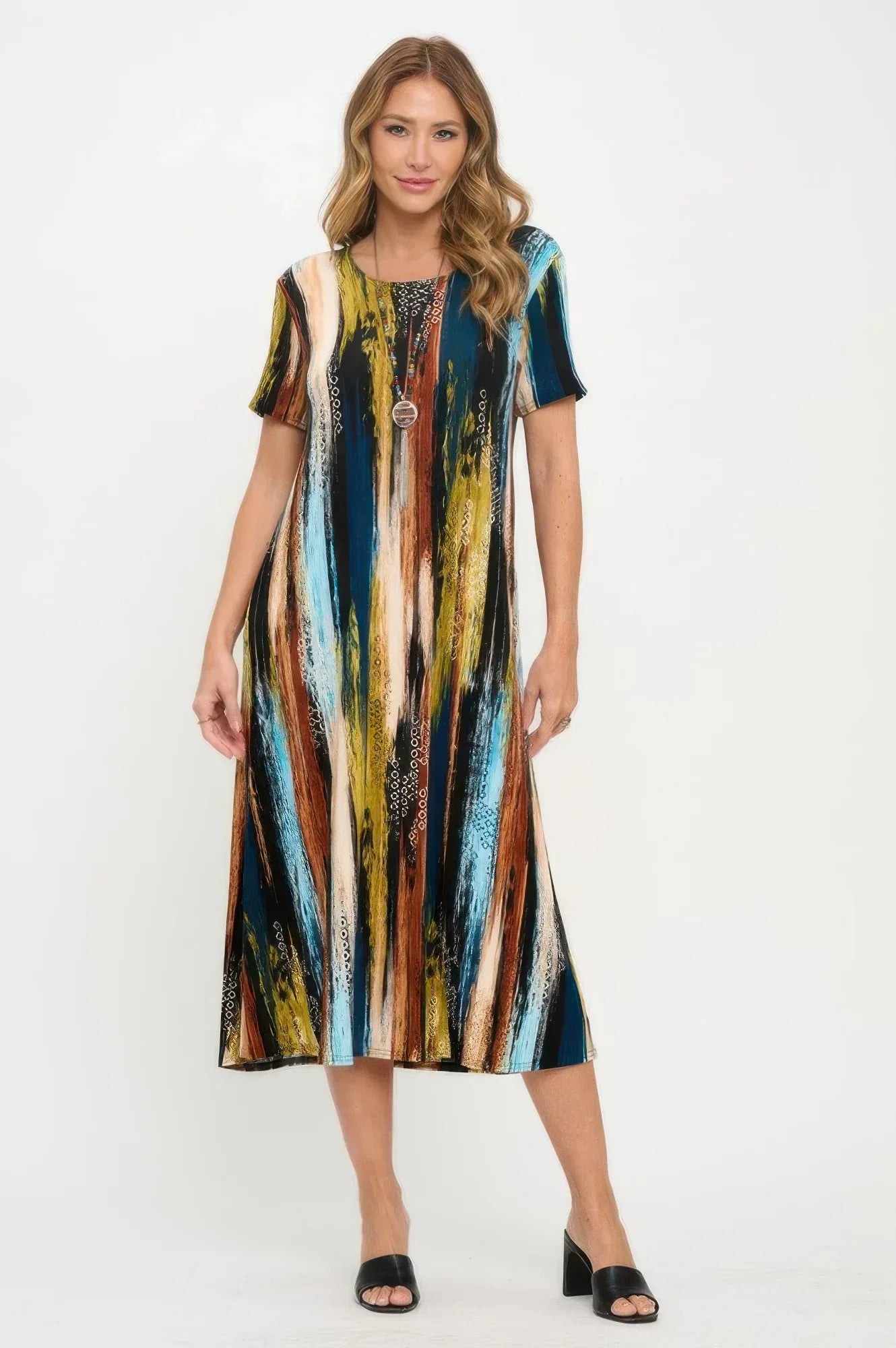 Plus Size Print Bns Long Dress | Mixtshop LLC Main image