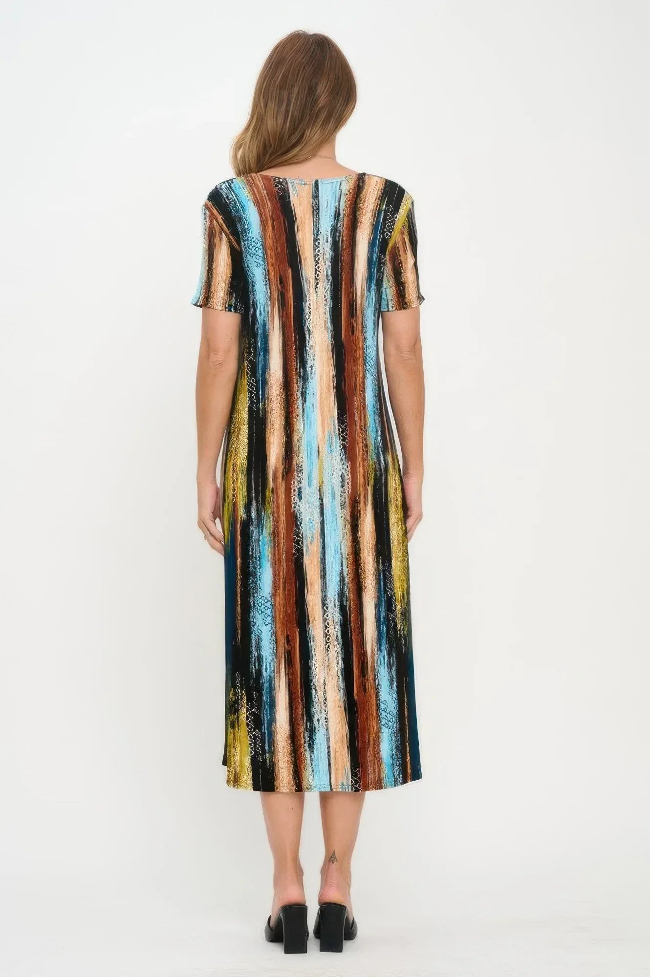 Plus Size Print Bns Long Dress | Mixtshop LLC