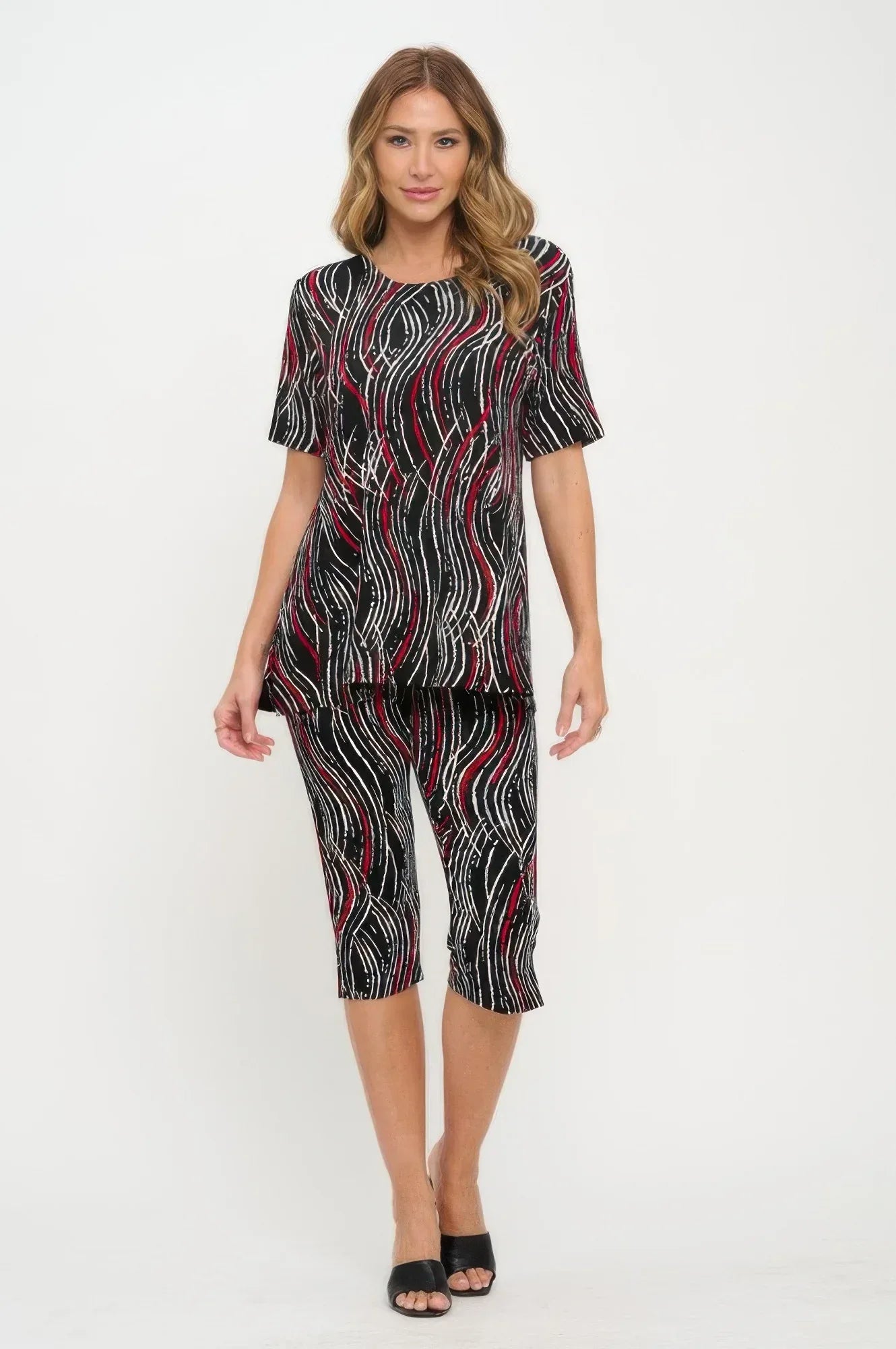 Print Bns Capri Pants Set | Mixtshop LLC