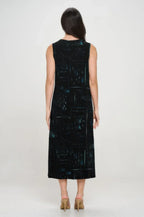 Bns V-neck Midi Tank Dress With Side Slit | Mixtshop LLC
