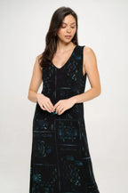Bns V-neck Midi Tank Dress With Side Slit | Mixtshop LLC