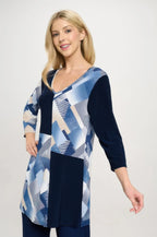 Hit Contrast V-neck Tunic Top | Mixtshop LLC