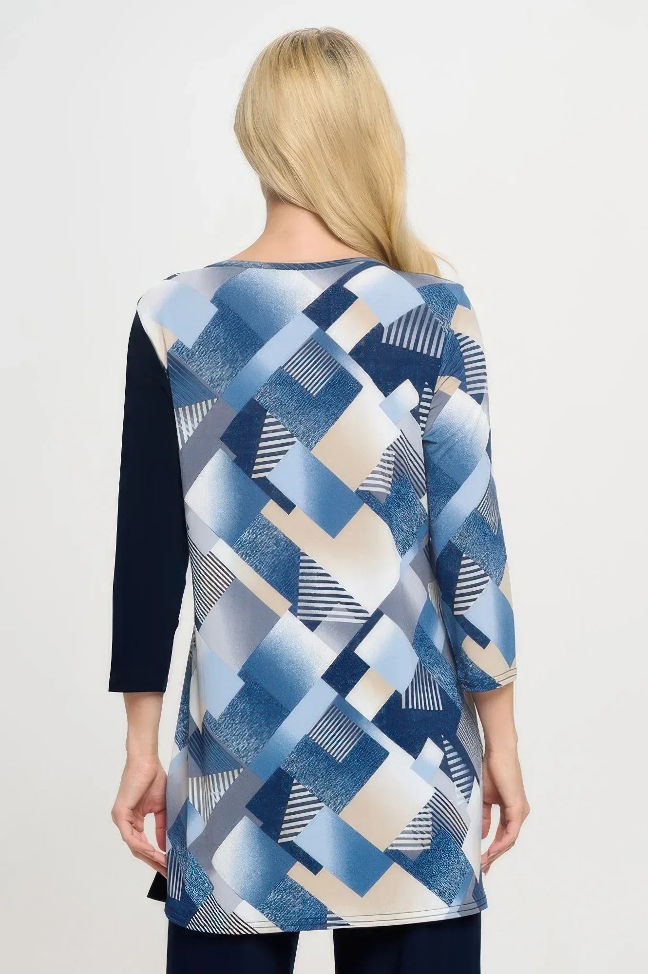 Hit Contrast V-neck Tunic Top | Mixtshop LLC