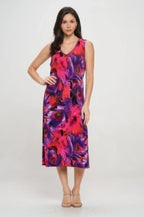 Bn V-neck Midi Tank Dress With Side Slit | Mixtshop LLC