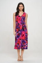 Bn V-neck Midi Tank Dress With Side Slit | Mixtshop LLC