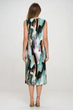 Bns V-neck Midi Tank Dress With Side Slit | Mixtshop LLC
