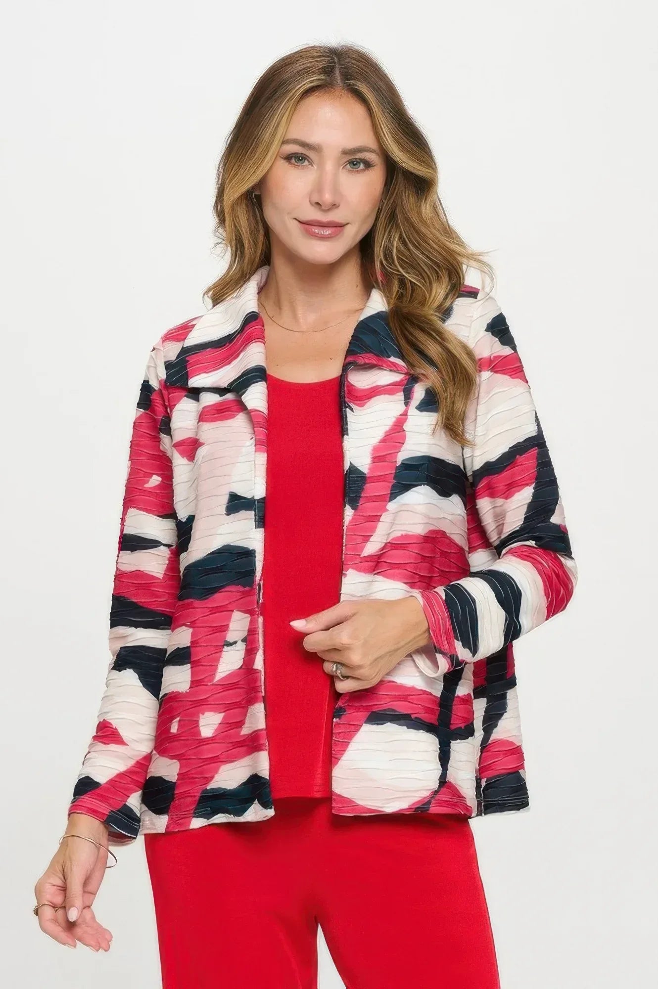Glitter Wave Digital Print Jacket | Mixtshop LLC Main image