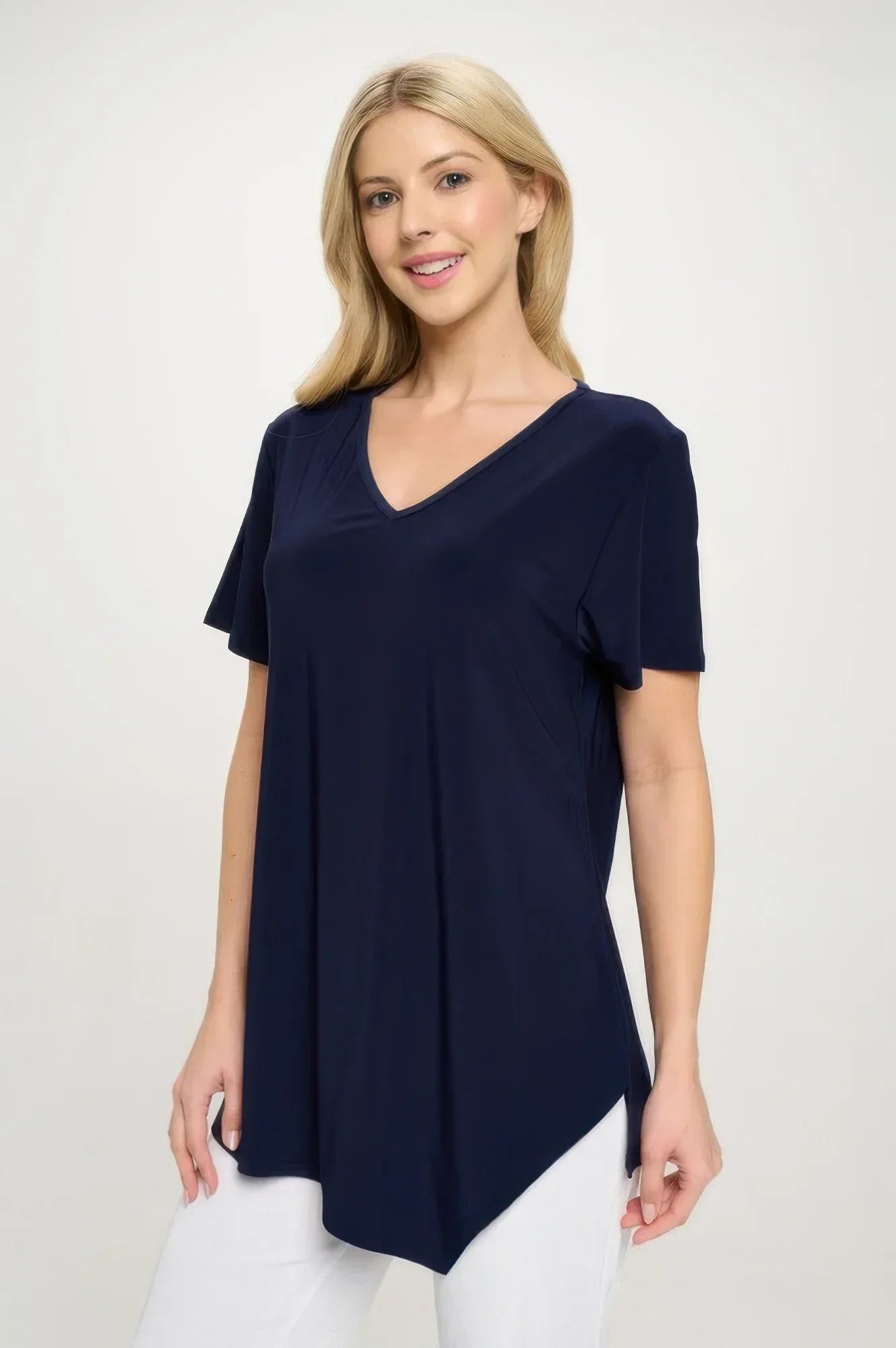 Hit Point V Neck Short Sleeve Top | Mixtshop LLC