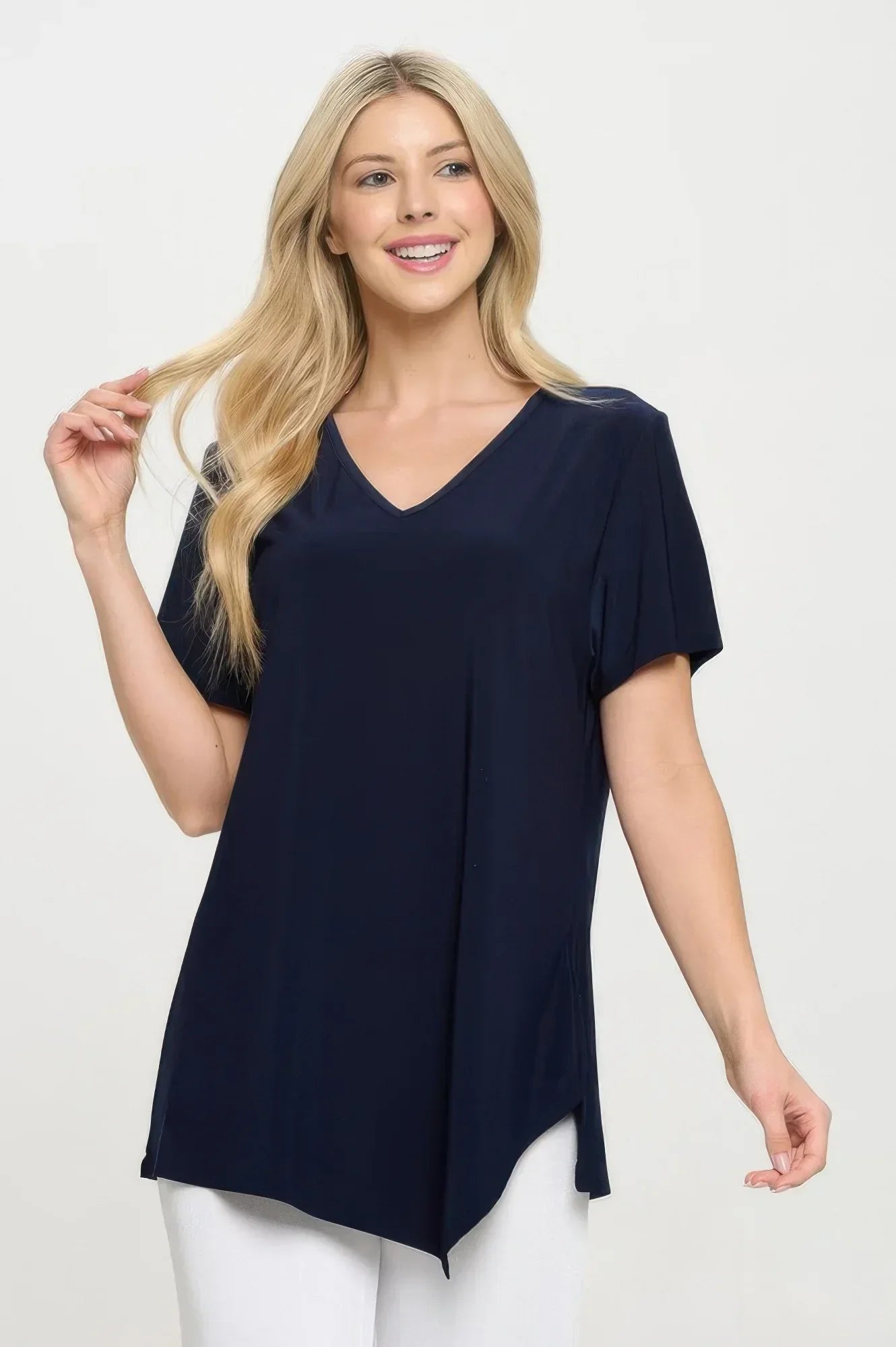 Hit Point V Neck Short Sleeve Top | Mixtshop LLC