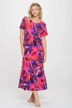 Print Bns Long Dress | Mixtshop LLC