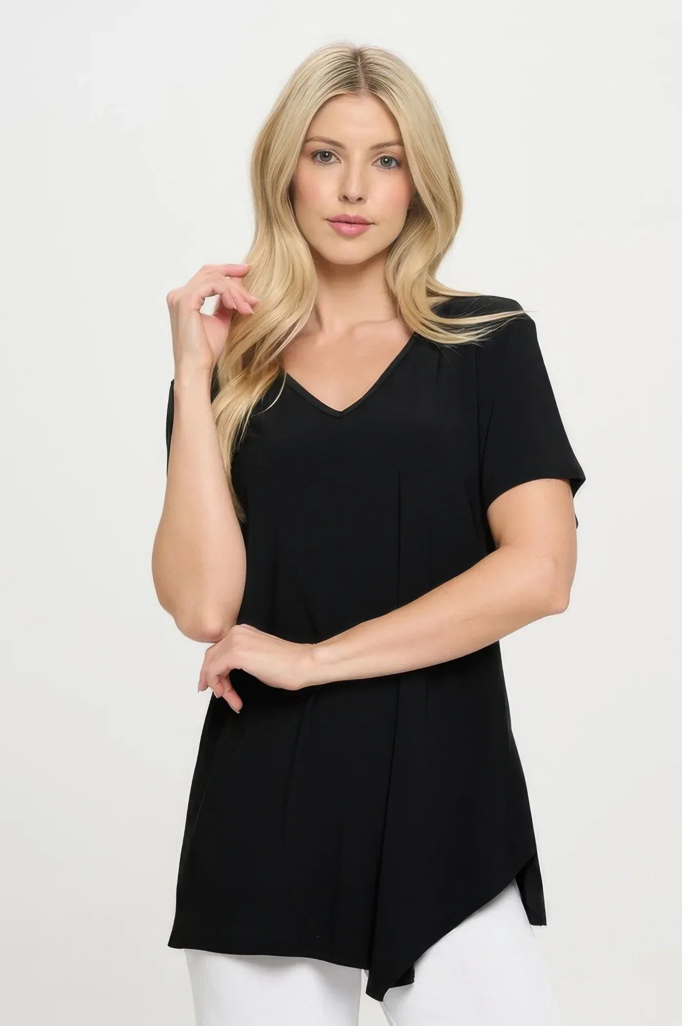 Hit Point V Neck Short Sleeve Top | Mixtshop LLC