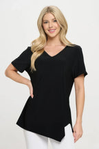 Hit Point V Neck Short Sleeve Top | Mixtshop LLC