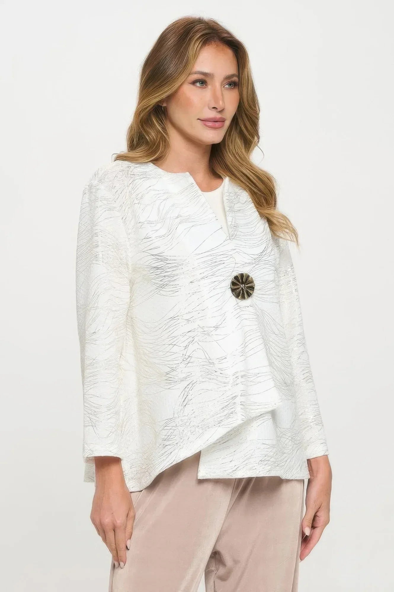 Fukuro Jacquard Button Jacket W/foil | Mixtshop LLC
