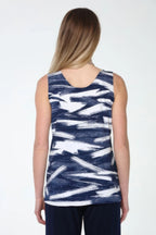 Venechia Pleated Print Sleeveless Tank Top | Mixtshop LLC